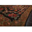 Tapis botanique gris anthracite en laine tissé à la main 6 pi 9 po x 10 pi 11 po