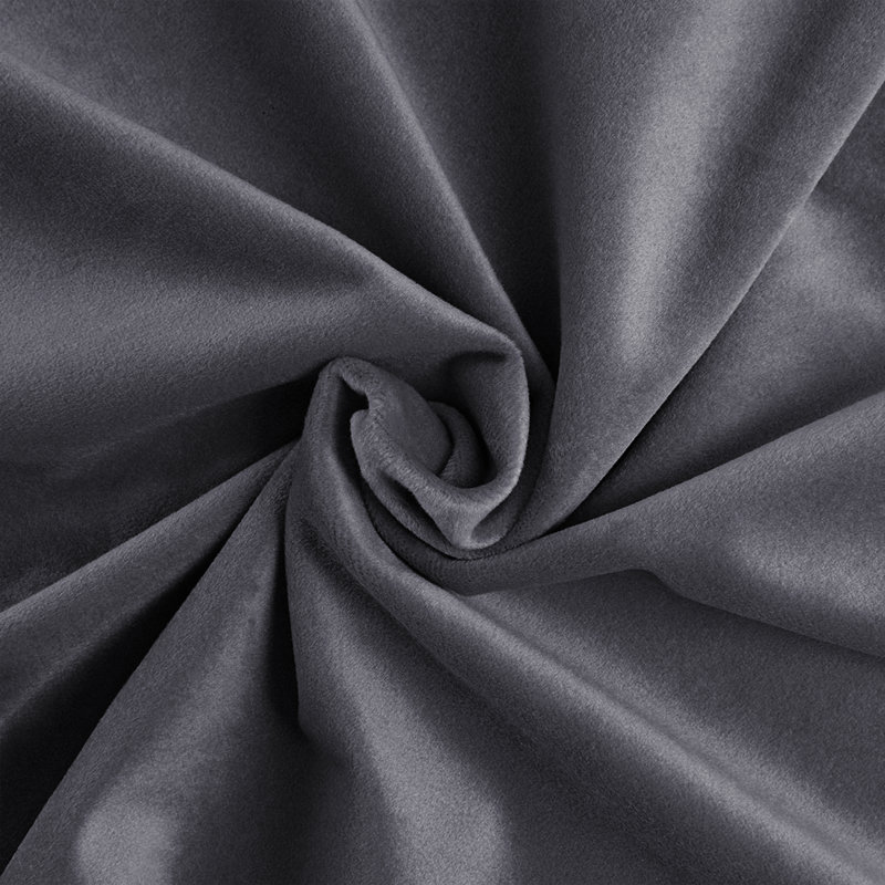 Luxury Crushed Velvet Eyelet sheer Curtain, 228.6cm Width x 228.6cm Drop, Charcoal