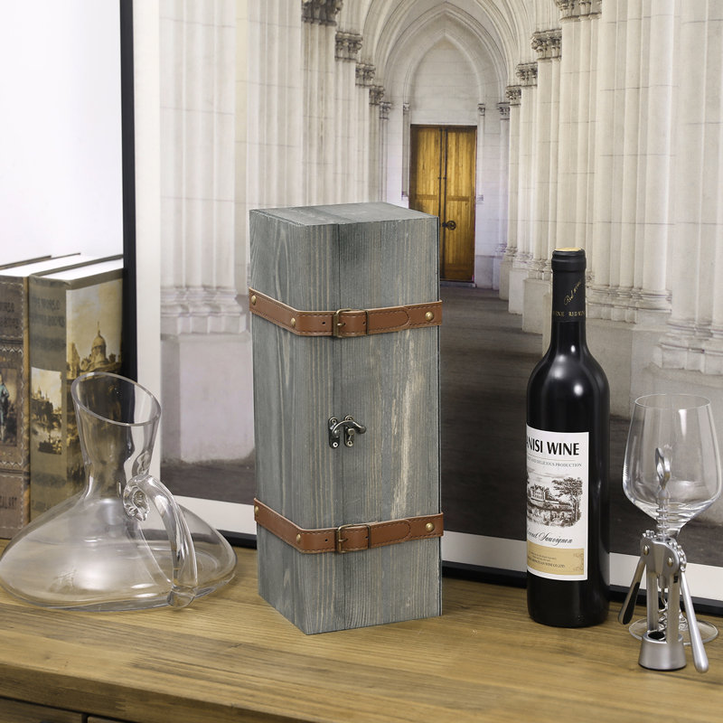 MyGift Vintage Decorative Wood Wine Carrier | Wayfair