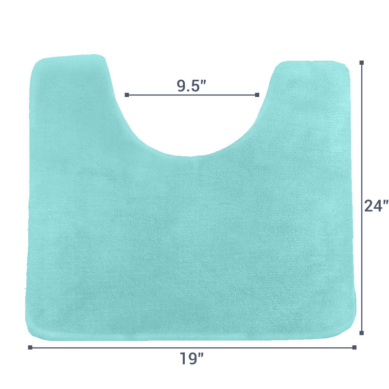 Tapis contour Ashland, Bleu Aqua
