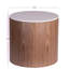 Table d'appoint en noyer de 22 3/4 po de diamètre avec plateau Bianka Sabbia Abra