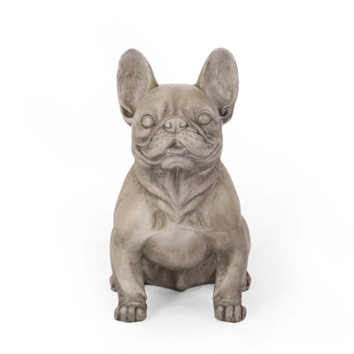 Outdoor French Bulldog Garden Statue, No Assembly Required