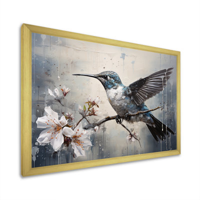 Colibri harmonie florale II sur toile