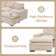 122" U Shaped Sofa,Modular Sectional Sofa, Terry Fabric Sectional Couch With Armrest Storage