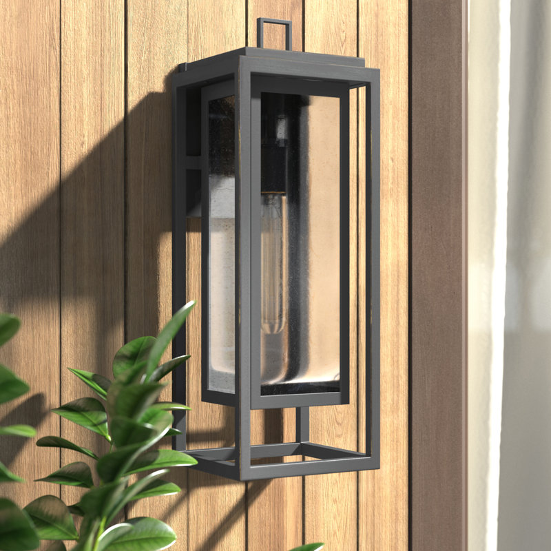 Gammett Outdoor Wall Mount Lantern with Anti-Fade Finish, 20" H x 7" W x 7" D, Oil Rubbed Bronze