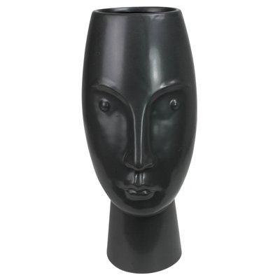 Abhaki 10" Stoic Face Vase