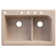 Radius 33'' L Drop-In Double Bowl Granite Kitchen Sink