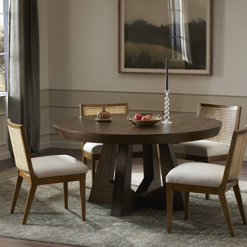 Olaf Round Extension Dining Table-Fawn Oak Veneer
