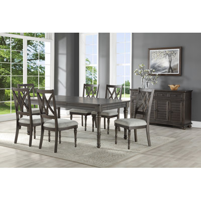 Norton 6 - Person Extendable Four Leg Dining Set