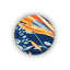 Tapis décoratif bleu marine à motif de poissons Koi-1835299329