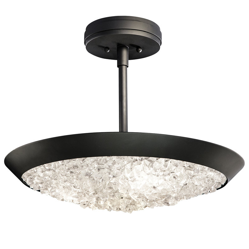 Plafonnier semi-encastré 20 po Arctique Halo, Noir