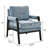 Mid-Century Modern Chenille Upholstered Accent Armchair-2070739013