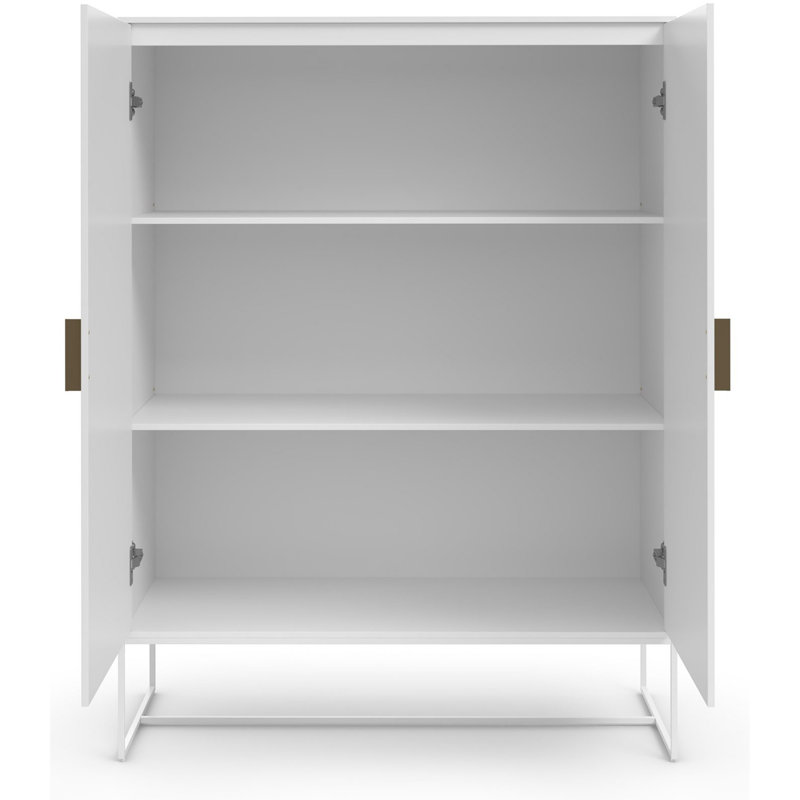 Asia Rectangle Accent Cabinet, White