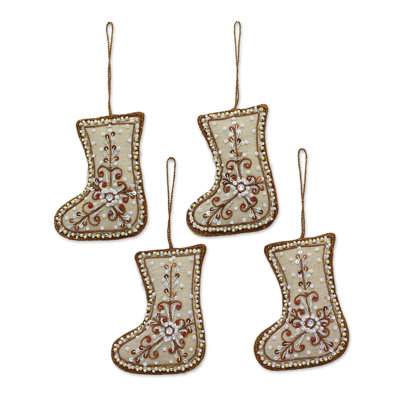 4.7'' Handmade Fabric Holiday Shaped Ornament
