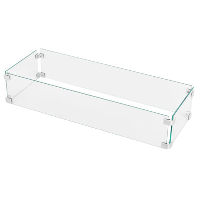 Pare-vent en verre pour table de foyer, résistance à la chaleur en verre trempé