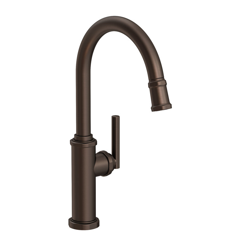Heaney Single Handle Pull Down Kitchen Faucet, English Bronze