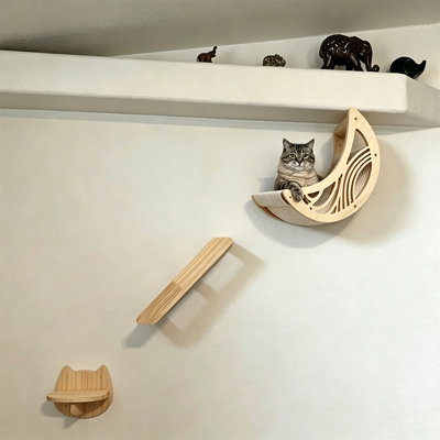 Ensemble de 3 hamacs et tablettes pour chat Gerlinda
