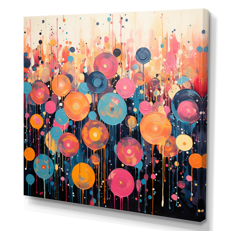 Impression sur toile, disque vinyle Rhapsody III, Toile tendue, H 16 po x l 16 po x P 1 po
