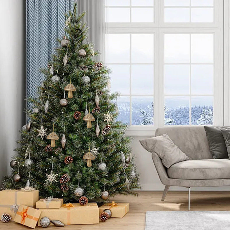 Décoration d'arbre de Noël, articles suspendus, vitrine, décor de scène, accessoires, décorations de Noël, arcs, Gold