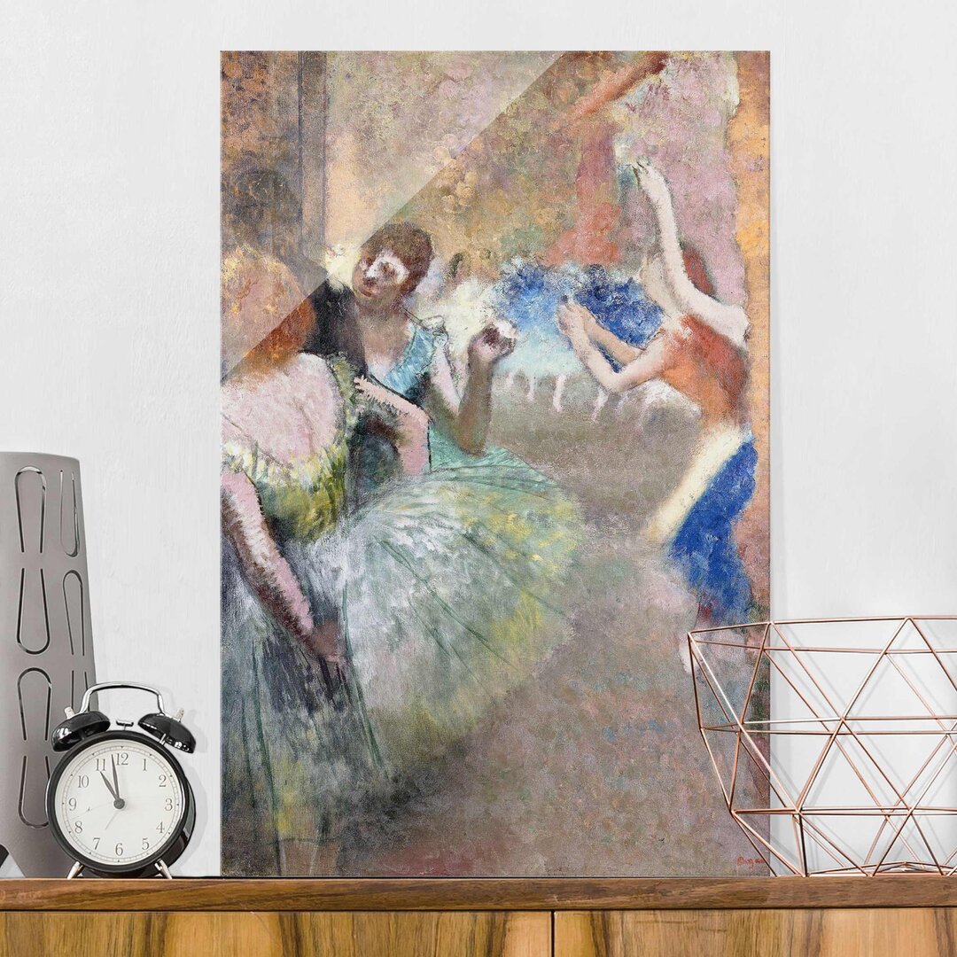 Glasbild Ballet Scene von Edgar Degas