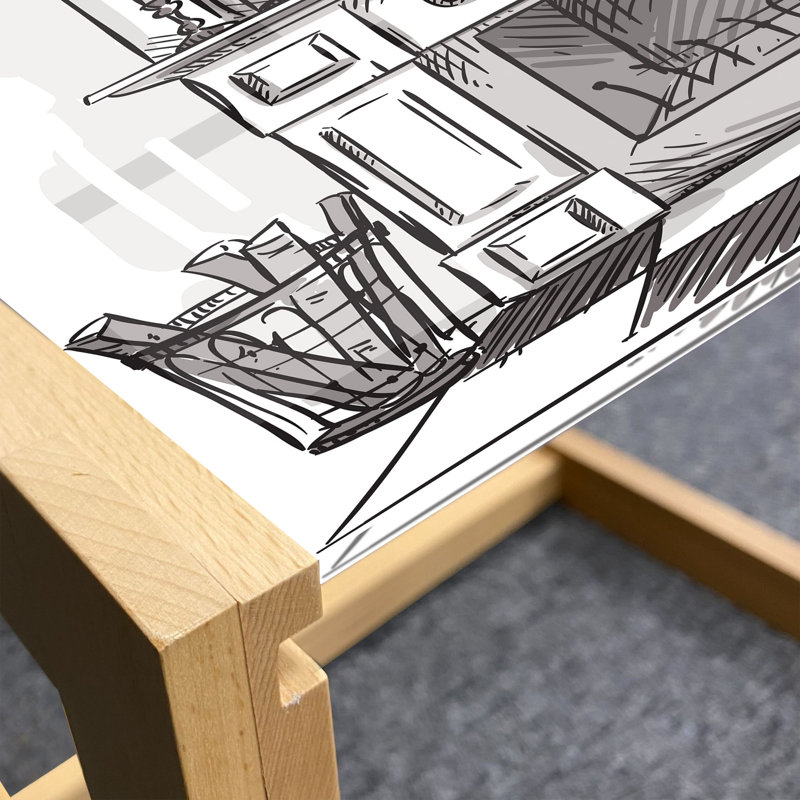 Jaeli Sled Coffee Table, 90cm H x 62cm W x 40cm D
