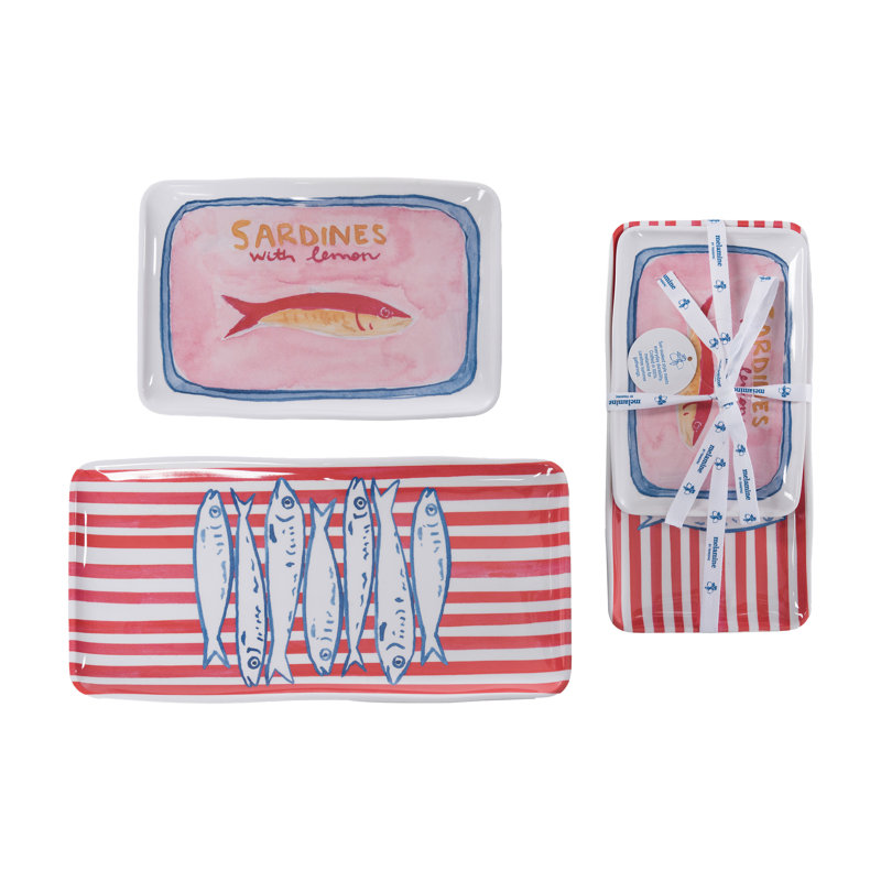 Ensemble de 2 plateaux en mélamine