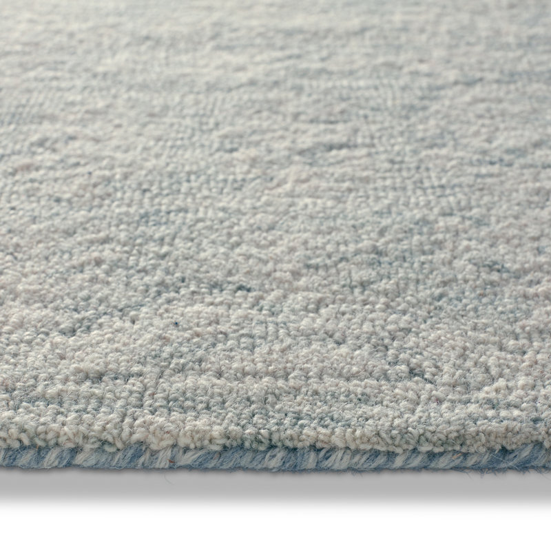 Tapis gris / ivoire en laine touffeté à la main Pfeifer, Rectangle de 10 pi x 14 pi