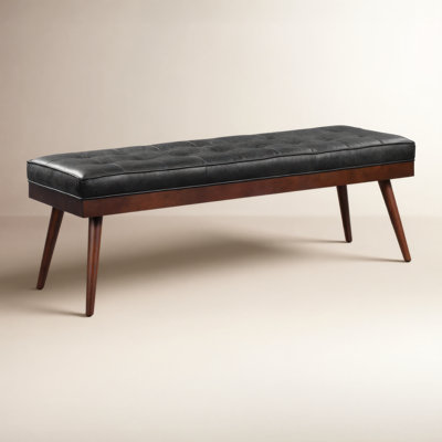 Luca 55" Genuine Leather Entryway Bench