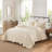 3 Pcs Cotton Embroidered Floral Bedspread Set-119810815