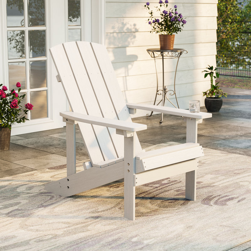 Lalla Outdoor Adirondack Chair, White