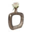 Vase moderne en métal avec ouverture ajourée pour décoration intérieure - Grand vase à fleurs pour table basse, décoration de cheminée ou tablette - doré-1505818949