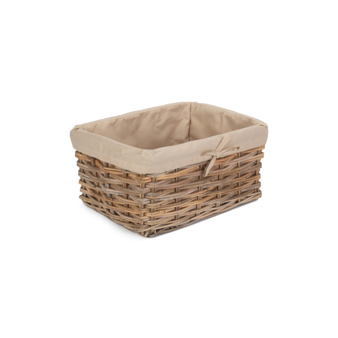 Rattan Lined Storage Basket