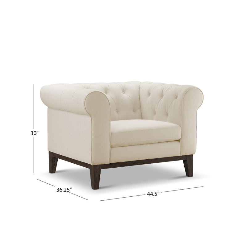 Canapé Chesterfield Ericson, Ivoire ivoire