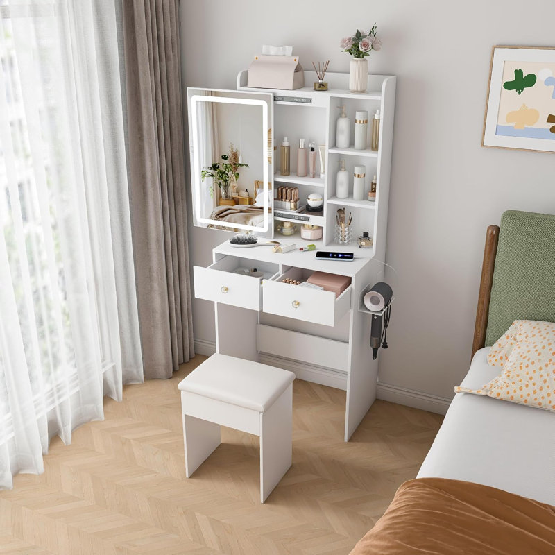 60 cm W Chest of 2 Drawers