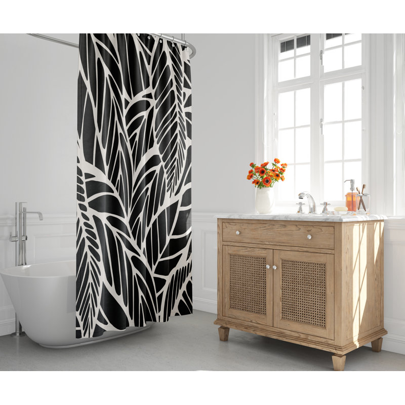 Rideau de douche Everly, Noir