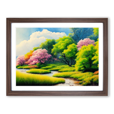 Spring Forest Watercolour - Single Picture Frame Print