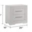 Table de chevet 2 tiroirs en bois blanc Blanca