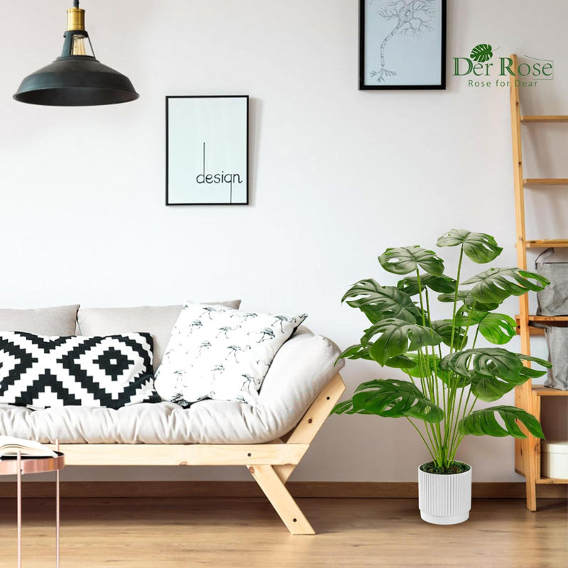 28 po Faux plantes artificielles Monstera artificielles pour l'intérieur