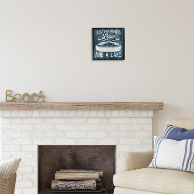 "Stupell Industries Love & Lake", art mural sur toile par Laura Marshall
