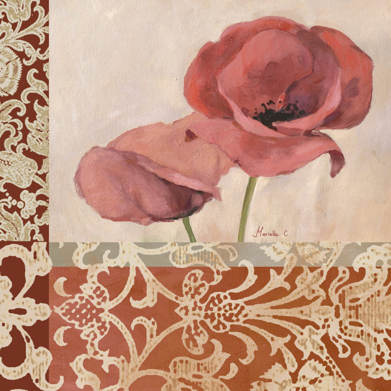 Portrait Of Poppies by Marietta Cohen - Wrapped Canvas Art Prints, 30cm H x 30cm W