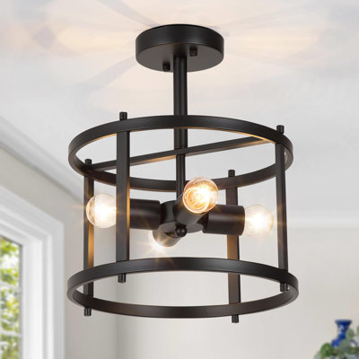 Plafonnier semi-encastré 4 lumières 11,8 po Ifill
