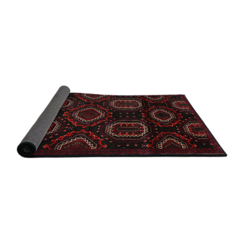 Tapis noir Southwestern, Rond 6 pi