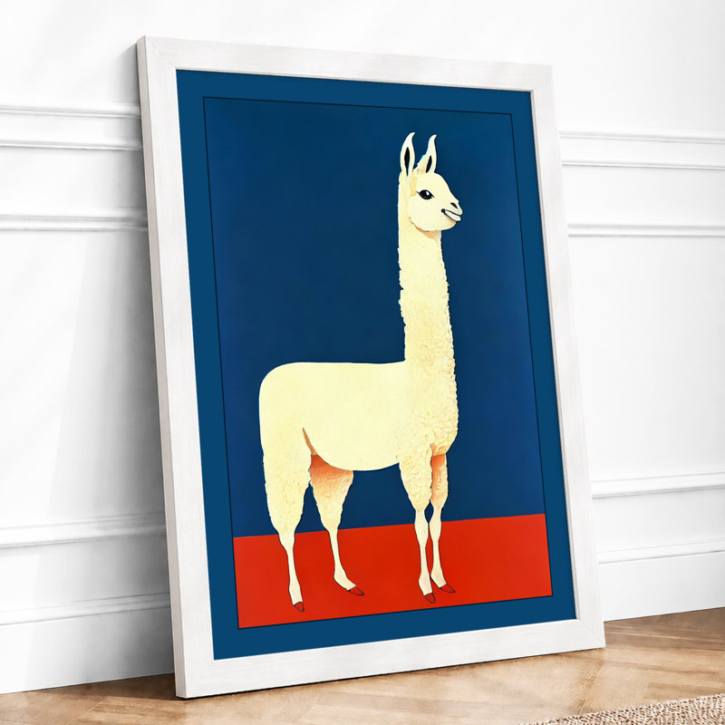 Modernist Llama Mid-Century - Print, A2 - 59.4 x 42.0 cm, White