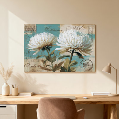 Plantes et fleurs, impression de carte postale florale rétro