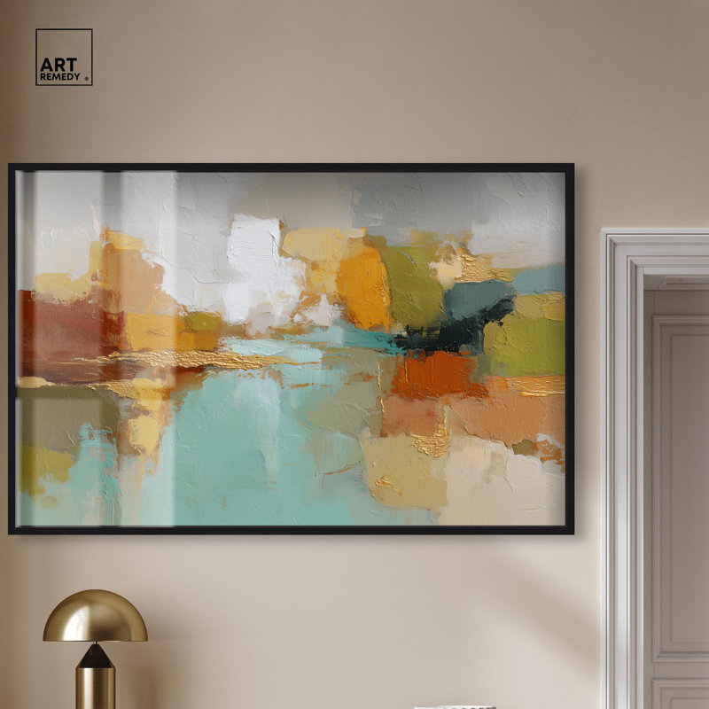 «Minimalist Tones III Shadowbox Print», art mural abstrait par Art Remedy, cadre noir, 55 x 37, H 37 po x l 55 po