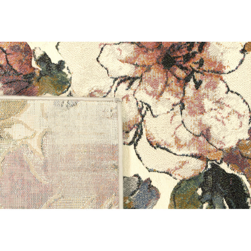 Trosclair Floral Indoor Rug, Rectangle 5'3" x 7'7"