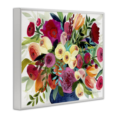 Morning Joy Bouquet Framed Giclee, design by Suzanne Allard
