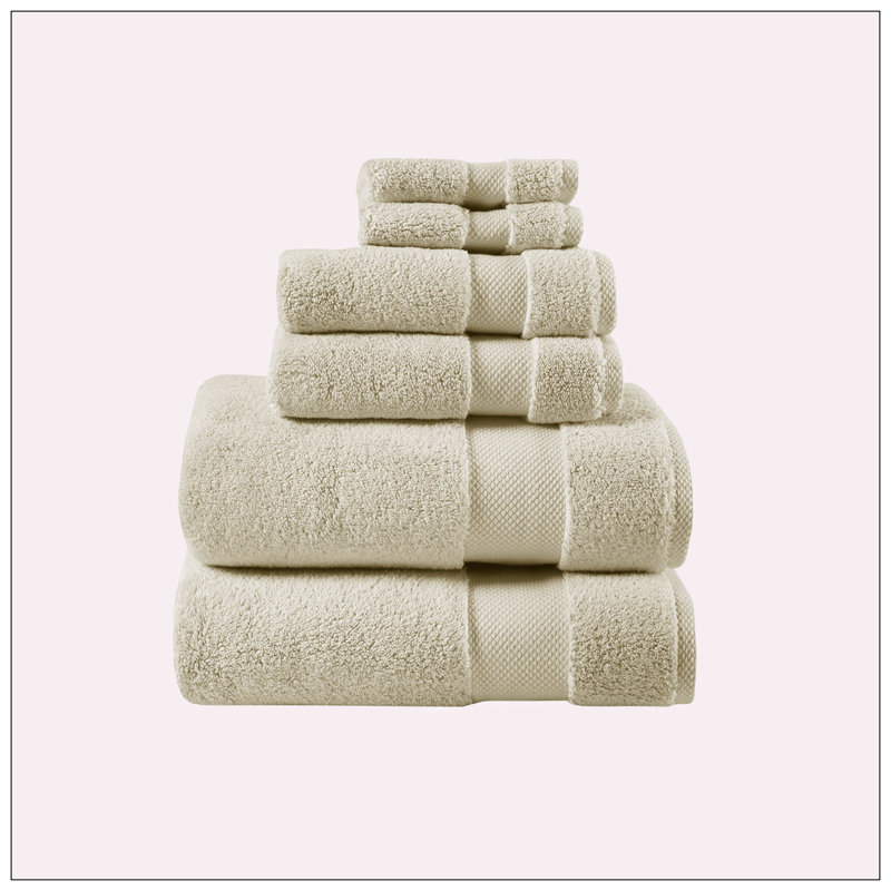 Splendor 1000gsm 100% Cotton 6 Piece Towel Set, Natural