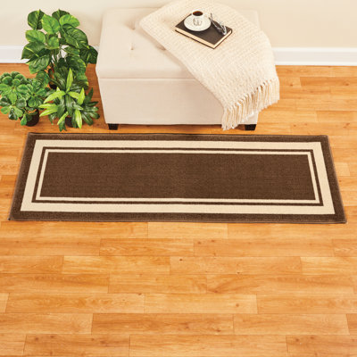 Tapis brun / blanc Katonah