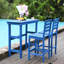 Patio extérieur bleu marine, résistant aux intempéries, imperméable, corrosif, pour la pelouse, le jardin, la cour, au bord de la piscine, installation simple, table de bar et chaises à séchage rapide, bleu lac, entretien,